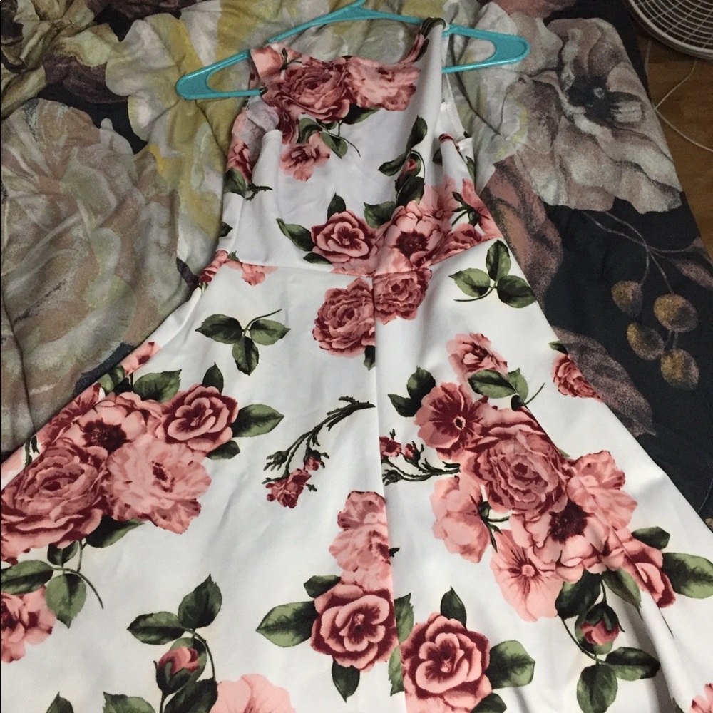 White floral dress